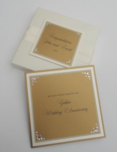 Perry Anniversary Boxed Card (Gold)